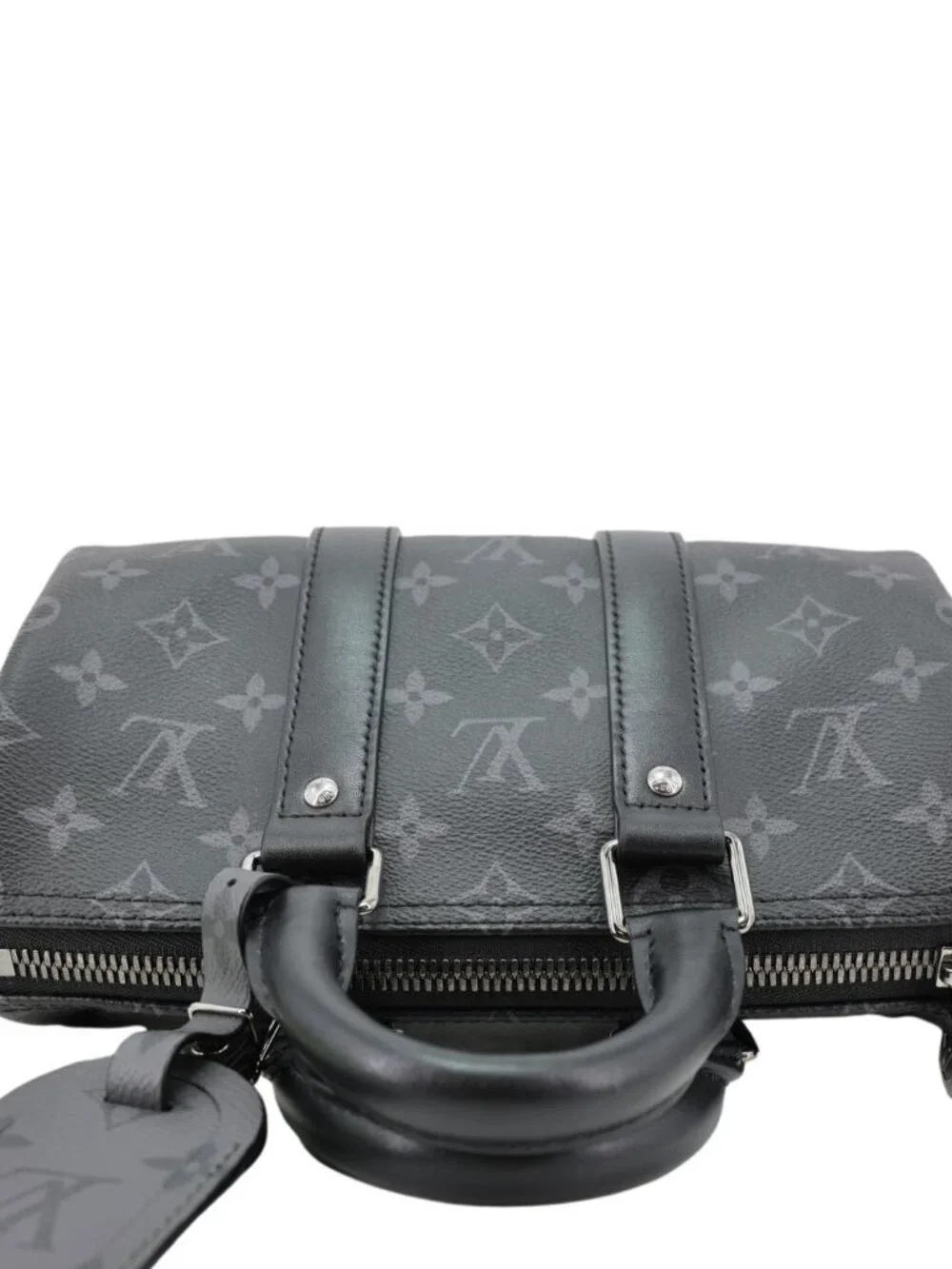 Louis Vuitton Keepall 25 Bandouliere Monogram Eclipse Reverse Canvas Crossbody